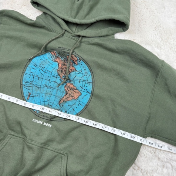 Neon Riot Unisex Explore More Cotton Sweatshirt Green Medium - Picture 4 of 6